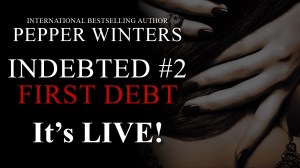 Author Pepper Winters first debt live