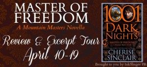 Author Cherise Sinclair Master of Freedom Review & Excerpt Tour -  banner
