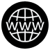 World Wide Web black round widget 10.11.17